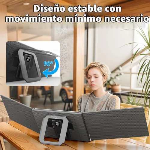 Vista 8 de KEFEYA - Extensor de pantalla para laptop de 15.6 pulgadas, 1 cable de conexión, extensor triple de monitor de laptop con banco de energía