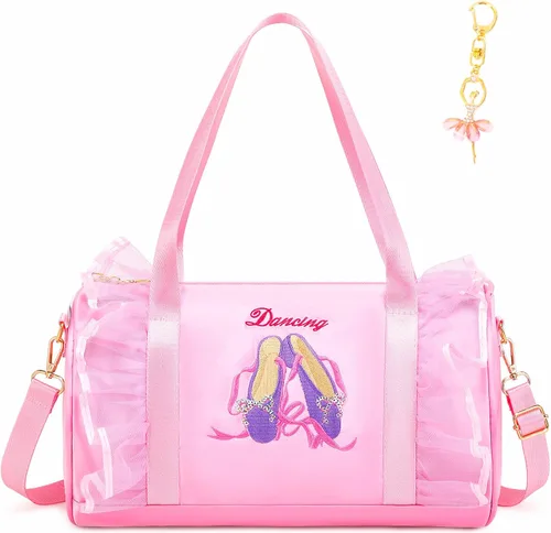 Vista 8 de Dorlubel - Linda mochila de ballet con tutú con llavero para niñas Tutú rosa niña 7