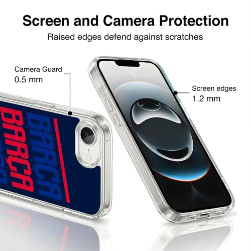 Vista 177 de Head Case Designs Funda de gel suave con licencia oficial del FC Barcelona Barca Crest Graphics [protección de grado militar] compatible con Apple
