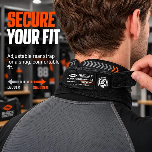 Vista 5 de Shock Doctor, cuello de guardia, color negro