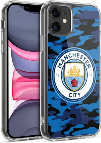 Vista 31 de Head Case Designs Funda de gel con licencia oficial del Manchester City Man City FC Blue Moon Badge Camou [protección de grado militar] compatible
