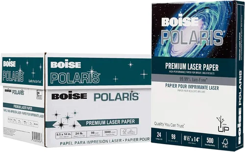 Vista 4 de BOISE POLARIS Papel láser de alta calidad, carta de 8.5 x 11 pulgadas, 98 blanco brillante, 28 libras, cartón de 6 resmas (3,000 hojas)
