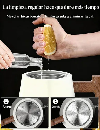 Vista 8 de KLEAH Hervidor eléctrico de cuello de cisne con control de temperatura – Hervidor de té y café de apagado automático de 0.8L, caldera de agua