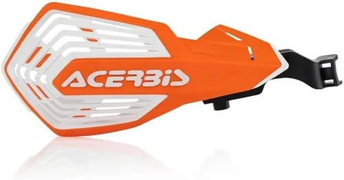 Vista 6 de Guardamanos Acerbis K-Future Compatibles con GasGas, Husqvarna, KTM, SHERCO – Blanco/ 16 Naranja
