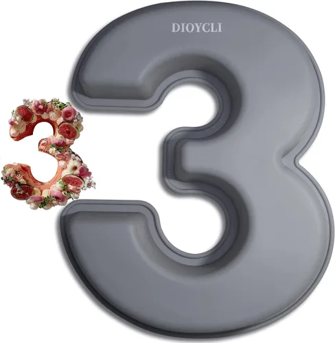 Vista 10 de Dioycli - Moldes de silicona para tartas número 0, 10 pulgadas 3D DIY Mold, Easy Release & Nonstick, BPA-free, Heat Resistant from -40°F to 446°F
