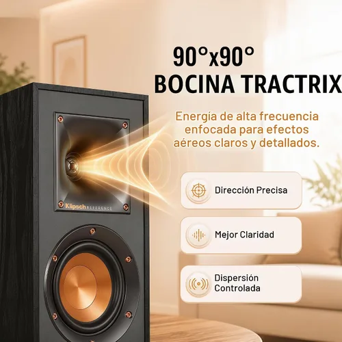 Vista 5 de Klipsch R-41SA - Juego de 2 altavoces potentes y detallados para el hogar, color negro Use on compatible tower or bookshelf speakers for reflected