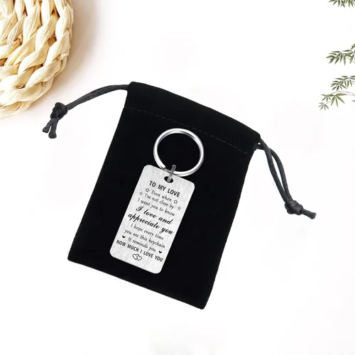 Vista 7 de Love Gifts Keychain for Her Wife Girlfriend, I Love You to The Moon and Back Gifts for Mothers Day Birthday Anniversary