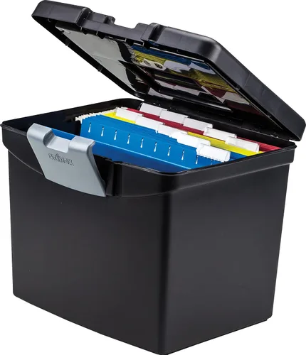 Vista 7 de Storex File Box, 10.88 x 13.25 x 11 pulgadas, color negro (STX61504U01C)