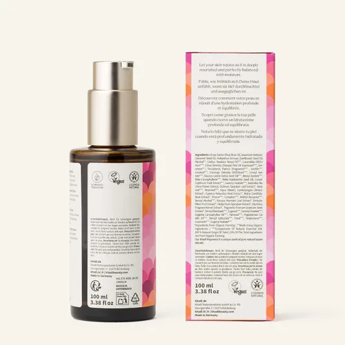 Vista 4 de khadi PINK LOTUS BEAUTY Aceite corporal hidratante ayurvédico, aceite sensual equilibrante e hidratante, 100% a base de plantas y natural, 3.38
