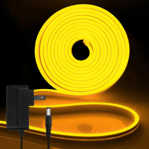 Vista 14 de iNextStation Blue LED Light Strip, 16.4ft/5m 12V Silicone Flexible Neon Rope Lights, IP65 Waterproof Cuttable LED Strip Lights for Gaming Room