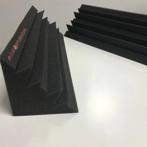 Vista 3 de 4 piezas de espuma de aislamiento acústico acústico de trampa de bajo largo negro 4.7 "x 4.7" x 18.8" AP1138 Trampa de bajo largo negro Ap1138