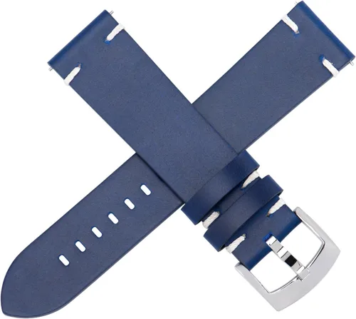 Vista 2 de Correas de reloj de cuero de 0.709 in, 0.787 in, 0.827 in, 0.866 in, correas de cuero de grano superior de liberación rápida para hombres y mujeres