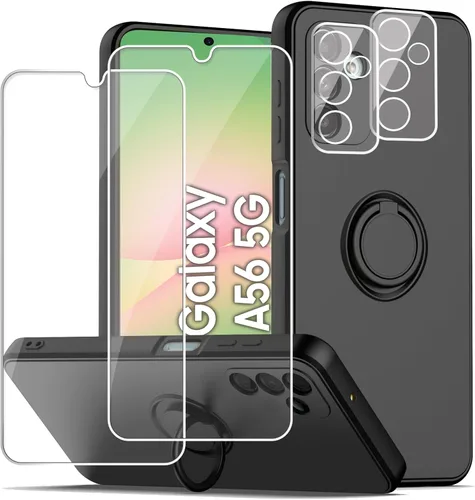 Vista 7 de Funda para Samsung Galaxy A16 4G / 5G con protector de pantalla (paquete de 2) y protector de lente de cámara [2 paquetes], funda magnética