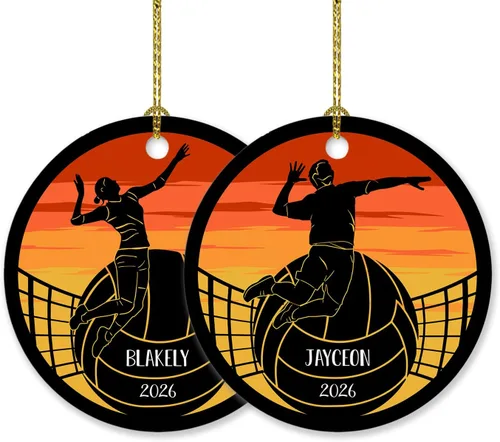 Vista 22 de Adorno personalizado de tiro con arco de Navidad 2025, adorno de Navidad con arco y flecha, regalo con nombre de arquero, año, adorno de jugador