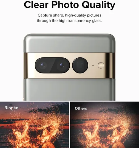 Vista 6 de Ringke Protector de lente de cámara (3 unidades, protección multicapa) compatible con Google Pixel 7 Pro, cubierta de vidrio templado para cámara