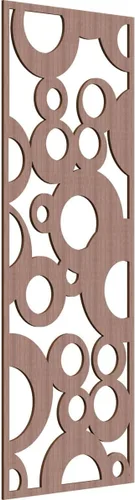 Vista 187 de 9 3/8"W x 24 3/8"H x 1/4"T Farwell Decorativos Paneles de Pared de Madera Calado, Hickory
