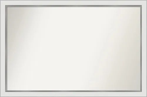 Vista 340 de Amanti Art Espejo personalizado, espejo de baño estrecho Alexandria White Wash, espejo de pared o espejo de tocador de baño sobre el fregadero