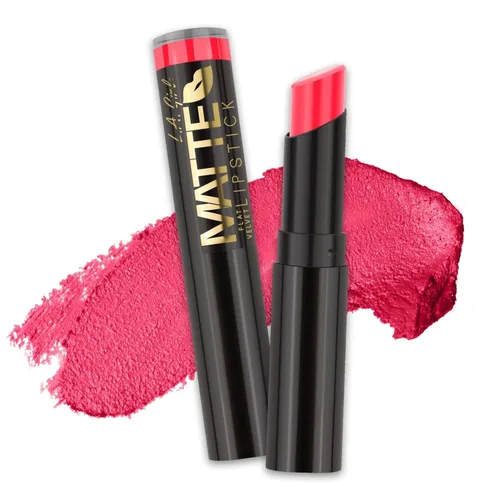 Vista 11 de L.A. Girl Lápiz labial mate de terciopelo plano, Bite Me GLC810