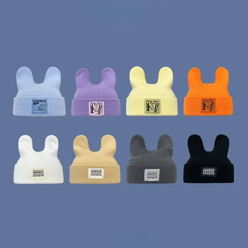 Vista 2 de Bonitos gorros para mujer, gorros para mujer, accesorios Y2K, gorros kawaii de ganchillo para mujer