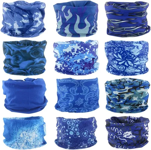 Vista 25 de Mascarillas de Polaina para el Cuello, Bufanda en Tubo, Bandanas Sin Costuras, Pañuelos para el Rostro, Cubierta Multiusos para la Cabeza