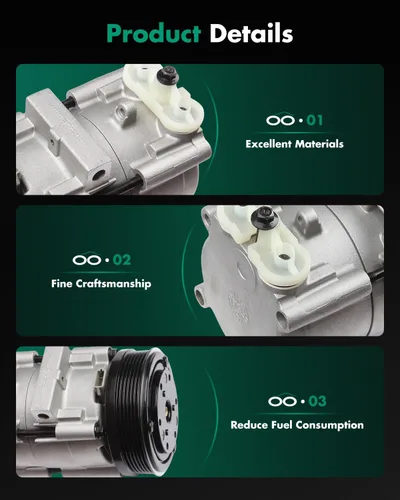 Vista 86 de SCITOO Compresor de CA para T-oyota Yaris 1.5L 2007 2008 2009 2010 2011 2012 2013 AC Compressor 639839 157318 158318 6512467
