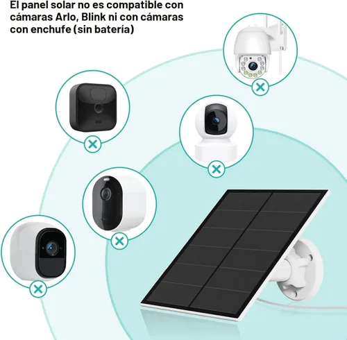 Vista 3 de Panel solar de 5 W para cámara de seguridad al aire libre, cargador de panel solar USB de 5 V compatible con cámara de batería recargable
