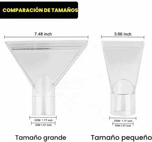 Vista 7 de Herramienta de accesorio para extractor de aspiradora de alfombras, limpieza de tapicería transparente al vacío, detalles de automóvil, convierte