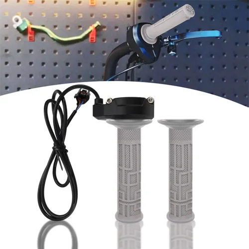 Vista 10 de Sur Ron - Conjunto de tubo de acelerador + empuñaduras, paquete de acelerador eléctrico para moto eléctrica Sur Ron Light Bee X/S, color negro
