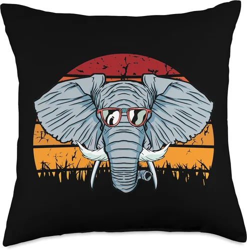 Vista 5 de Fathers-Day 2021 Cloths Dad Daddy Papa Men Gifts Elefante - Almohada retro para el día del padre, para amantes de los animales salvajes, zoológico