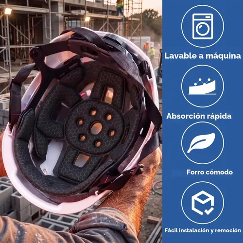 Vista 6 de Forro de absorción de sudor para casco de seguridad Milwau-kee Bolt