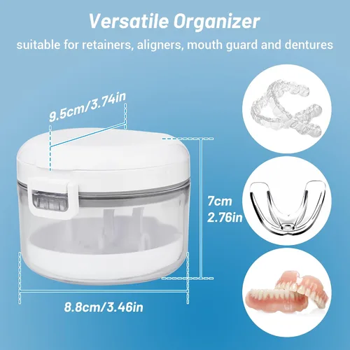 Vista 5 de Caja de baño de prótesis automática de elevación automática taza de cuidado limpio completo para dentaduras llaves taza limpiador