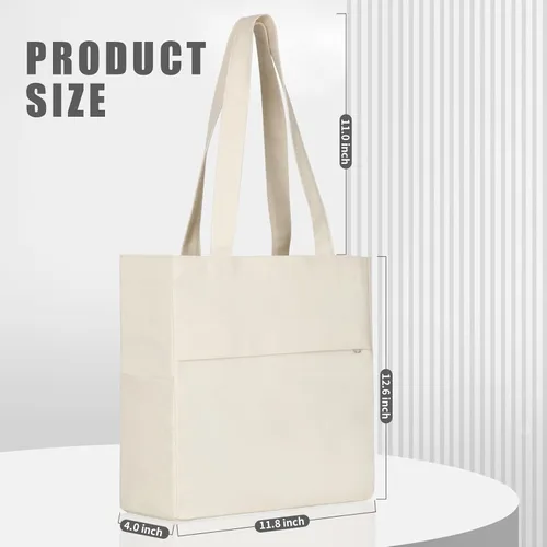Vista 4 de Afashor Bolso de mano de lona vintage para mujer, bolso de gran capacidad