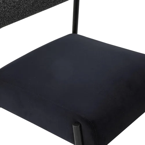 Vista 7 de Tov Furniture Jolene - Juego de 2 sillas de comedor tapizadas en terciopelo negro