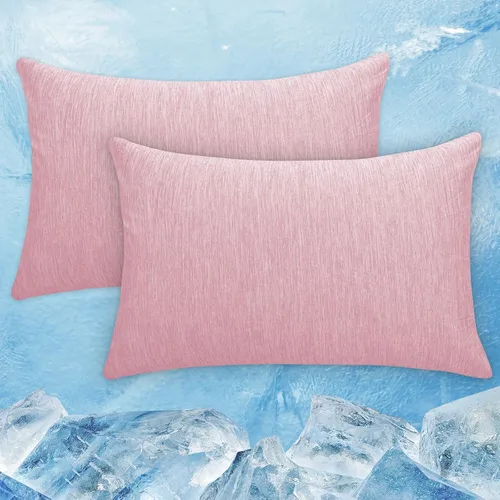 Vista 13 de CHOSHOME Fundas de almohada refrescantes con cremallera Fundas de almohada Q-Max > 0.45 con cremallera para personas que duermen con calor, suaves