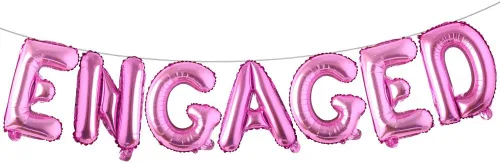 Vista 7 de Letras de globo AF multicolor de 16 pulgadas con letras de globos de compromiso para fiestas de compromiso (negro)
