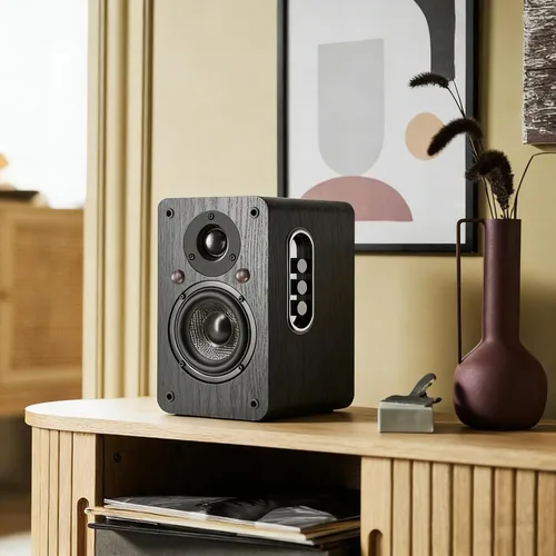 Vista 9 de LONPOO Altavoces de estantería alimentados - Inalámbrico 100W RMS Bluetooth con eARC - Potente sistema de música en casa - Sistemas de cine en casa