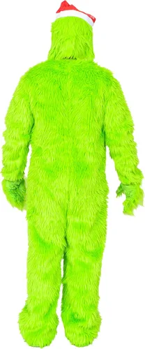 Vista 2 de Disfraz de Halloween de monstruo verde de Navidad para adultos, disfraz de cosplay