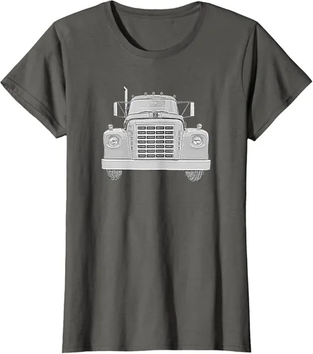 Vista 53 de Camiseta clásica de camión pesado International Harvester IH Loadstar, Negro, S