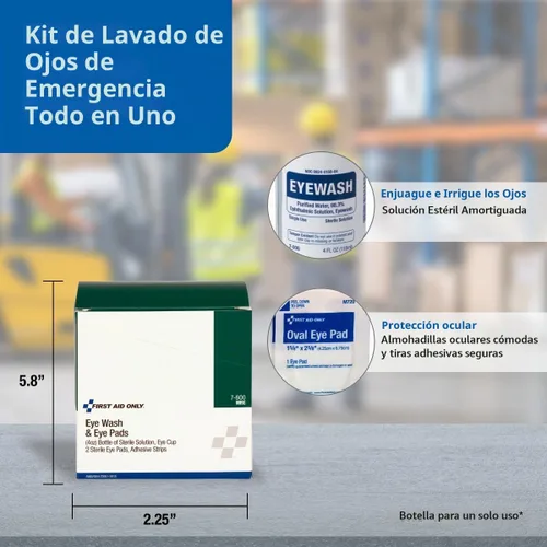 Vista 2 de First Aid Only 7-600 Kit de loción ocular de 6 piezas