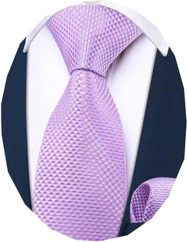 Vista 279 de Barry.Wang Corbata de niño regular seda tejida rayas sólido lazo bolsillo cuadrado