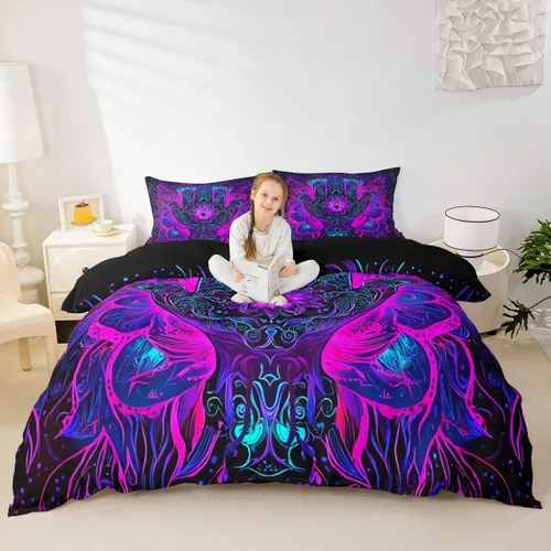 Vista 14 de Erosebridal Funda de edredón de madera con puerta de granero, juegos de ropa de cama estilo occidental, tamaño Queen, funda de edredón rústica