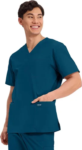 Vista 47 de Cherokee WW Professionals WW695 - Camisa de uniforme sanitario para hombre, con cuello en V
