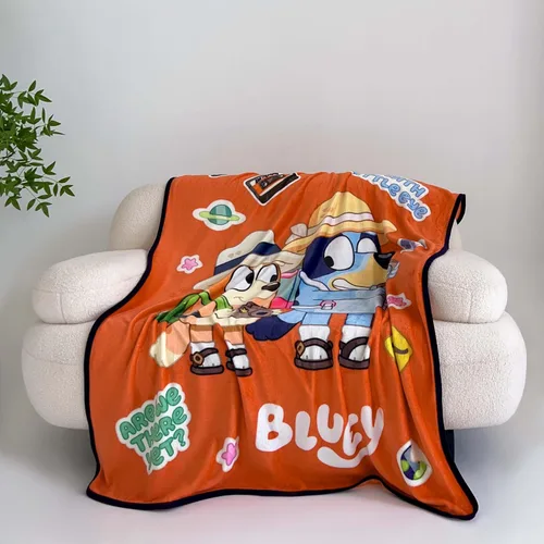 Vista 2 de Northwest Manta Bluey con tacto de seda, 46 x 60 pulgadas, Road Trip