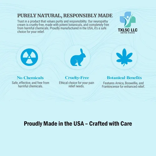 Vista 4 de Crema neuropatía BIO RELIEF 4oz fabricada en Estados Unidos