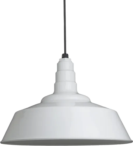 Vista 86 de Steel Lighting Co. Manhattan Warehouse Light Colgante montado en el techo Cúpula de 20 pulgadas vástago de 12 pulgadas Luz de granero