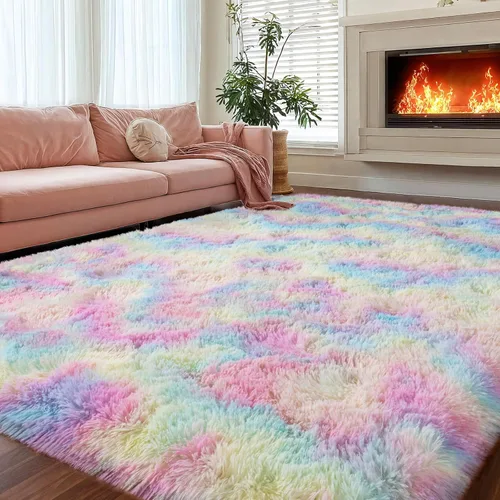 Vista 56 de qulint Alfombra negra para dormitorio, alfombra de área pequeña de 2 x 3 pies para habitación de niños, alfombra suave y mullida para sala de estar