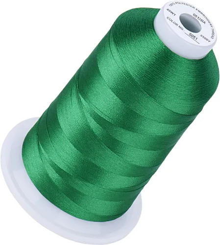 Vista 118 de Simthread 5500 yardas de hilo de bordar, 5000M de alto rendimiento 40WT 100% hilo de poliéster – 170+ colores vívidos, clasificado de alta velocidad