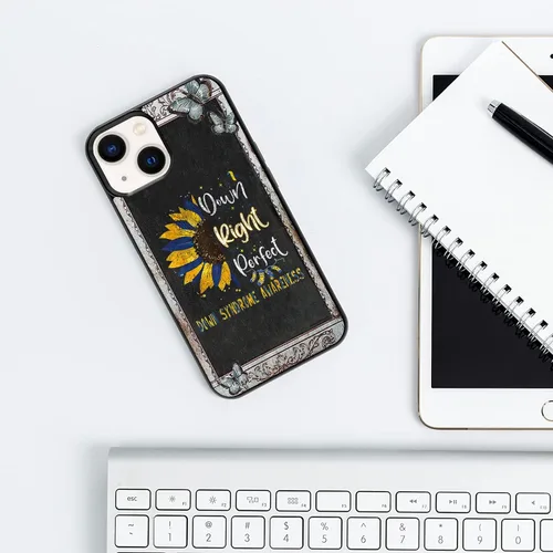 Vista 7 de Funda de teléfono de concientización de síndrome de Down Perfect Down para iPhone 16 16E 15 14 13 12 11 Pro Max S25 S24 S23 S22 S21 FE Ultra Plus