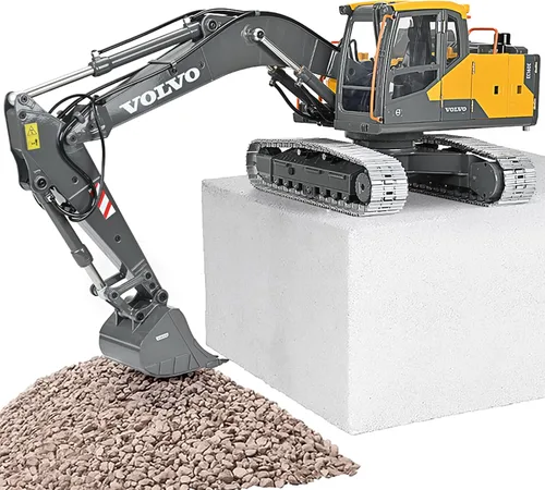 Vista 3 de DOUBLE E Hobby Volvo EC160E excavadora con mando a distancia - 1:14 versión eléctrica completa de metal RTR E010