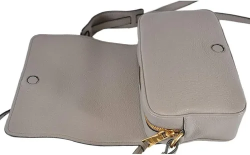 Vista 5 de Prada Vitello Phenix 1BD163 - Bolso bandolera de piel para mujer, color gris